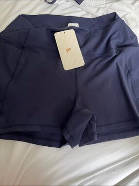 NWT Fabletics Deep Navy High-Rise Bike Shorts